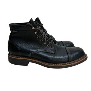 Wolverine Jenson Waterproof Gore Tex Black Leather Cap Toe Boots Men's 11.5